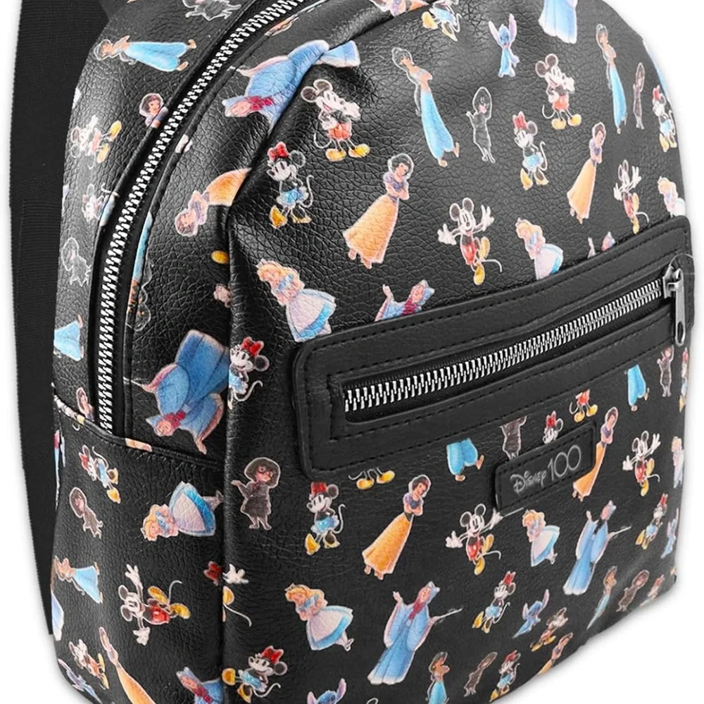 Disney 100 Mini Backpack Featuring Mickey & Minnie Mouse, Stitch NWT - Picture 5 of 5